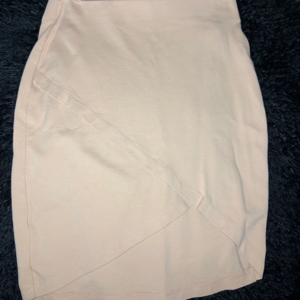 Pink/ nude cotton pencil skirt